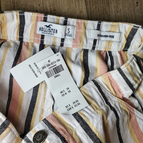 NWT Hollister Ultra High-Rise Striped Mini Skirt with Pockets Size Small - Picture 5 of 13